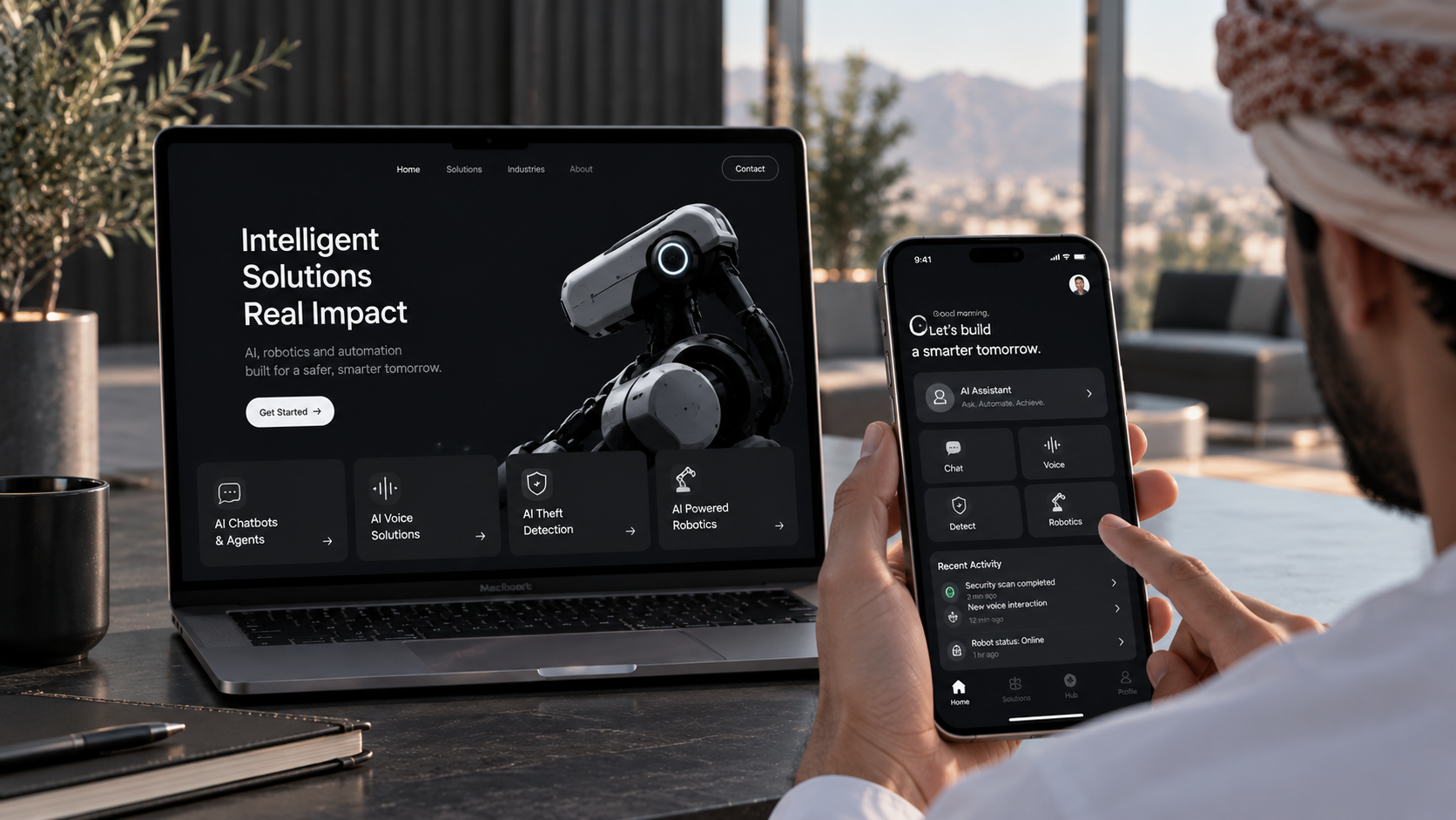 AI powered mobile applications and websites